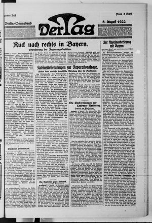 Der Tag vom 05.08.1922