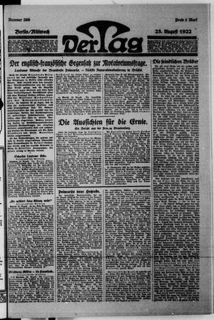 Der Tag vom 23.08.1922
