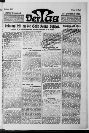 Der Tag vom 23.09.1922