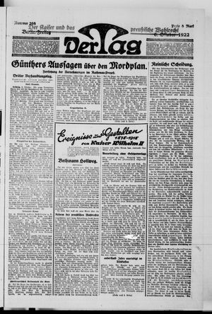 Der Tag vom 06.10.1922