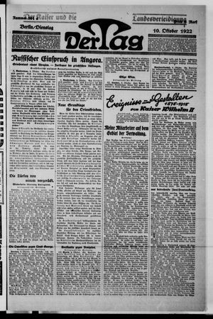 Der Tag on Oct 10, 1922