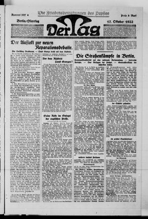 Der Tag vom 17.10.1922