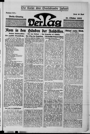 Der Tag vom 31.10.1922