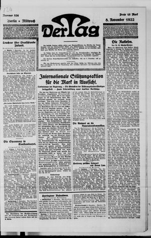 Der Tag vom 08.11.1922