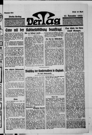 Der Tag vom 17.11.1922