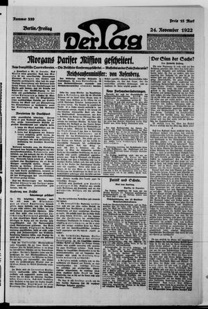 Der Tag vom 24.11.1922