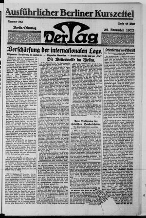Der Tag on Nov 28, 1922