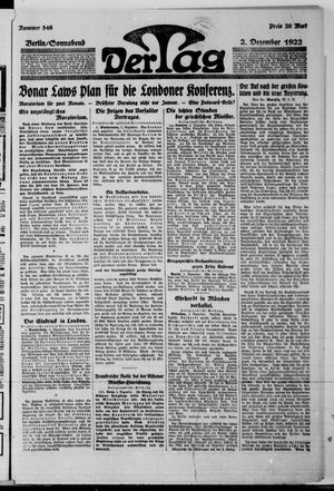 Der Tag vom 02.12.1922