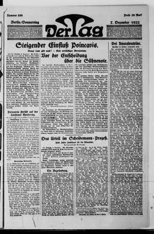 Der Tag vom 07.12.1922