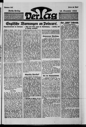 Der Tag vom 15.12.1922