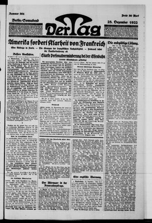 Der Tag vom 23.12.1922