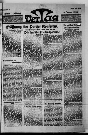 Der Tag vom 03.01.1923