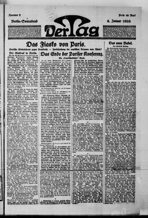 Der Tag vom 06.01.1923