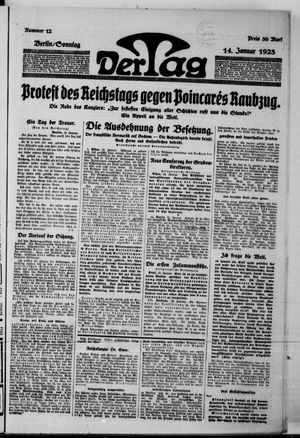 Der Tag vom 14.01.1923