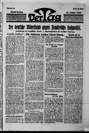 Der Tag vom 19.01.1923