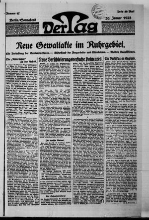 Der Tag vom 20.01.1923