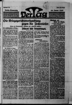 Der Tag vom 25.01.1923