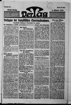 Der Tag vom 02.02.1923