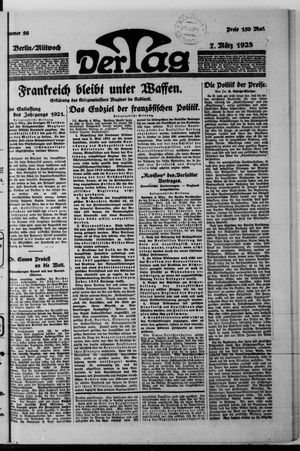 Der Tag vom 07.03.1923