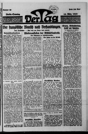 Der Tag vom 18.03.1923