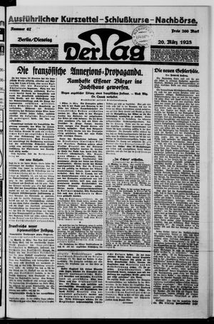 Der Tag vom 20.03.1923