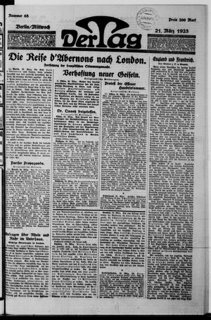 Der Tag vom 21.03.1923