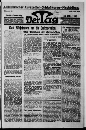 Der Tag vom 22.03.1923