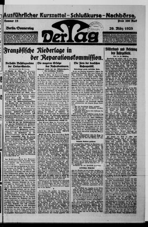 Der Tag vom 29.03.1923