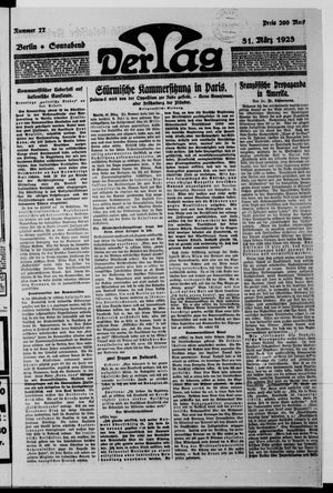 Der Tag vom 31.03.1923