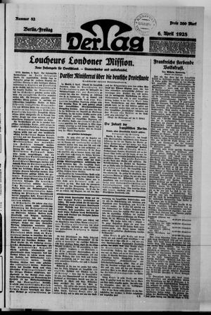 Der Tag vom 06.04.1923