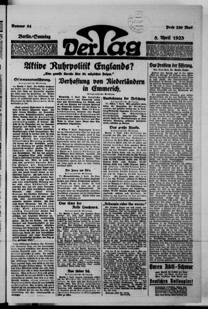 Der Tag vom 08.04.1923
