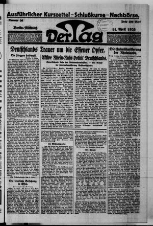 Der Tag vom 11.04.1923