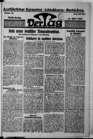 Der Tag vom 13.04.1923