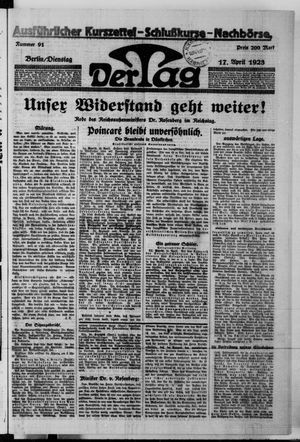 Der Tag vom 17.04.1923
