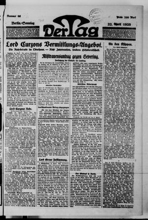 Der Tag vom 22.04.1923