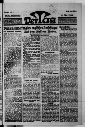 Der Tag vom 10.05.1923