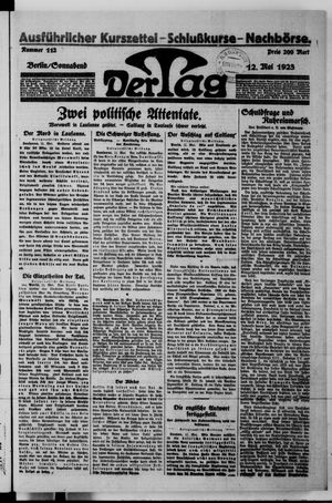 Der Tag vom 12.05.1923