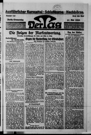 Der Tag vom 17.05.1923