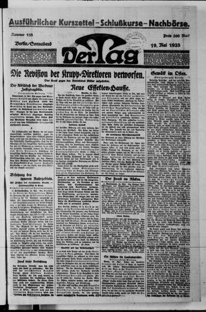 Der Tag vom 19.05.1923