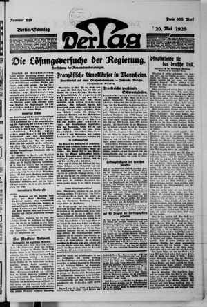 Der Tag vom 20.05.1923
