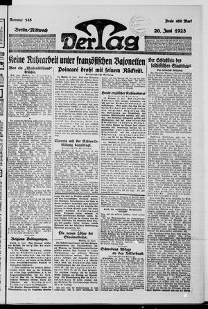 Der Tag vom 20.06.1923