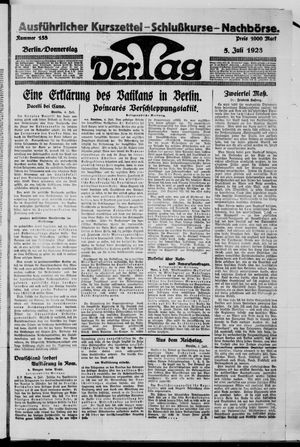 Der Tag vom 05.07.1923