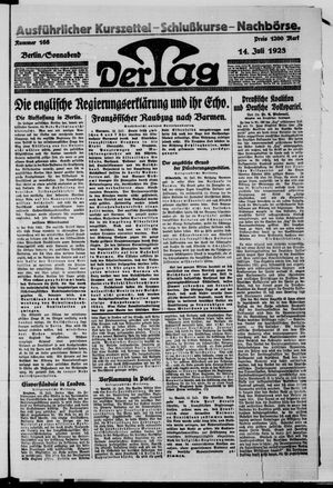 Der Tag vom 14.07.1923