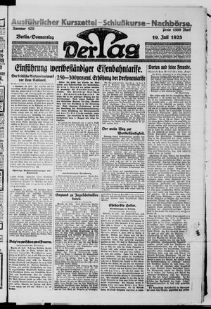 Der Tag vom 19.07.1923