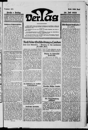 Der Tag vom 20.07.1923