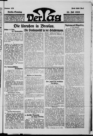 Der Tag vom 22.07.1923
