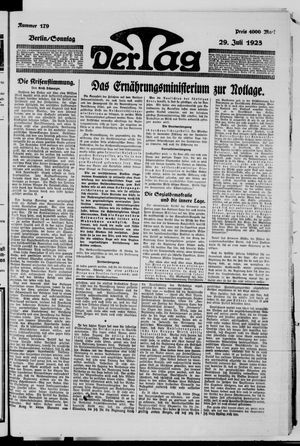 Der Tag vom 29.07.1923