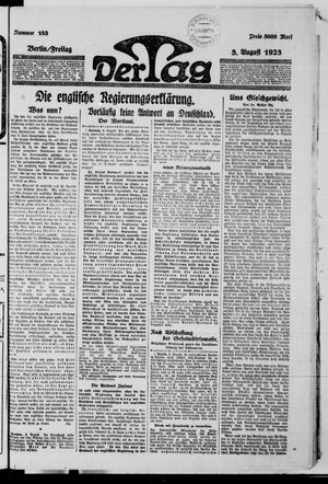 Der Tag vom 03.08.1923