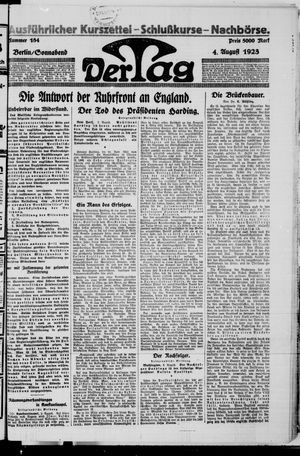 Der Tag vom 04.08.1923