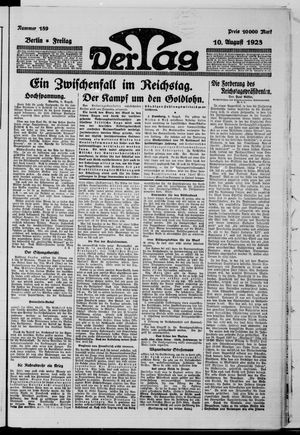 Der Tag vom 10.08.1923